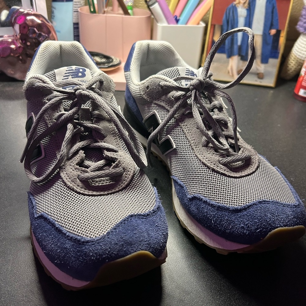 New Balance Gray and Blue Sneakers